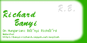 richard banyi business card